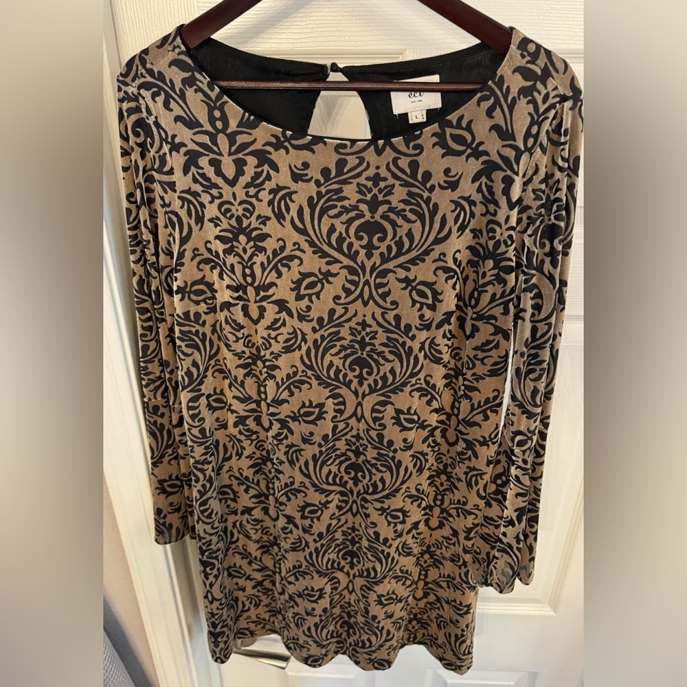 EUC Floral Velvet Tunic Dress